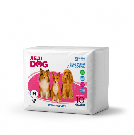 Купить Подгузники для собак Леди Дог, размер M (10 шт. в упаковке) MED1-LD-M (MED1-LD-M). Изображение №1