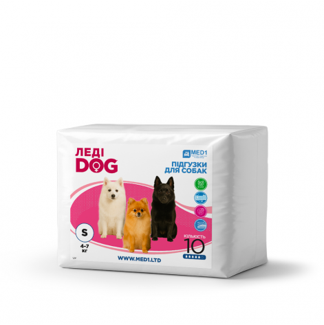 Купить Подгузники для собак Леди Дог, размер S (10 шт в упаковке) MED1-LD-S (MED1-LD-S). Изображение №1