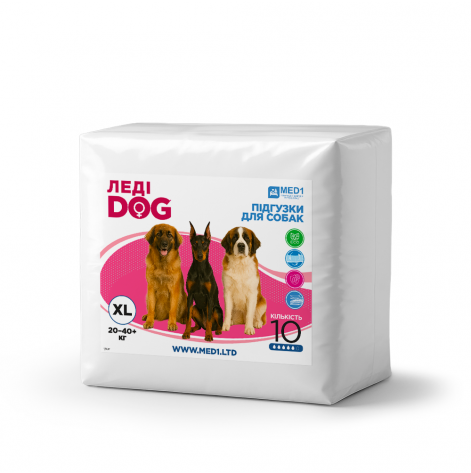 Купить Подгузники для собак Леди Дог, размер XL (10 шт. в упаковке) MED1-LD-XL (MED1-LD-XL). Изображение №1