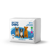 Подгузники для собак Мистер Дог, размер М (12 шт в упаковке) MED1-MD-М