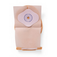 Калоприемник однокомпонентный открытого типа с проволочным педиатрическим зажимом, фланец 15-35 мм телесный MED1-OS10-S1535