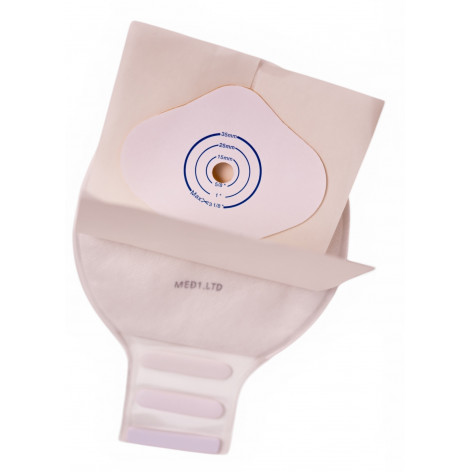 Купити Калоприймач педіатричний однокомпонентний відкритого типу застібка-липучка, фланець 15-35 мм (прозорий) MED1-OS12-T1535 (MED1-OS12-T1535). Зображення №1
