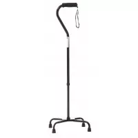 Adjustable four-legged cane with large base MED1-SC3011