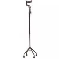 Adjustable four-legged cane with reinforced base and ergonomic handle MED1-SC3021