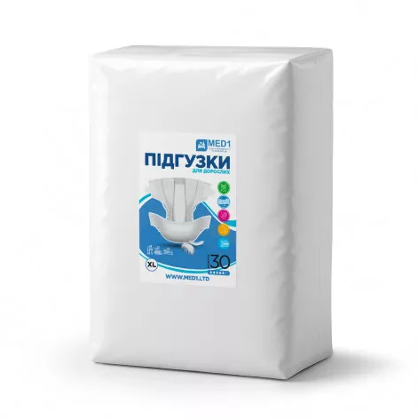 Купить Подгузники для взрослых MED1-WC01, размер XL (30 шт в упаковке) (MED1-WC01XL30). Изображение №1