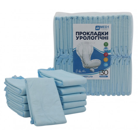 Купить Урологические прокладки MED1-WC04, размер 60×30 см (30 шт в упаковке) (MED1-WC04603030). Изображение №1