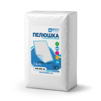 Пелюшка медична гігієнічна поглинаюча одноразова MED1-WC03, розмір 60×90 см (10 шт в упаковці)