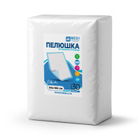 Пелюшка медична гігієнічна поглинаюча одноразова MED1-WC03, розмір 80×150 см (30 шт в упаковці)