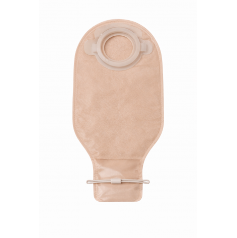 One-piece open-type ostomy bag with pediatric wire clamp, 15-35 mm flange, flesh-colored MED1-OS10-S1535