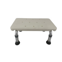 Low stool or step for shower with 4 legs with height adjustment MED1-SC6050-A