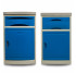 Bedside table-chair MED1 blue (wide)