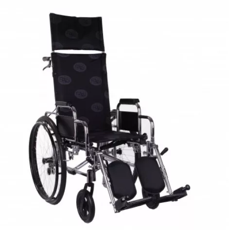 Multifunctional wheelchair RECLINER chrome