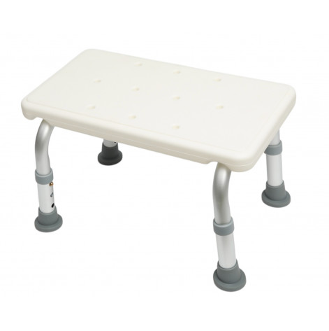 Low stool or step for shower with 4 legs with height adjustment MED1-SC6050-A