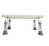 Low stool or step for shower with 4 legs with height adjustment MED1-SC6050-A