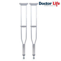 Axillary aluminum telescopic crutches, gray, 114-134 cm