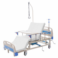 Medical bed with toilet and side-turn function