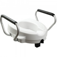 Toilet attachment “King” 12 cm with grab bars KING-12A-00