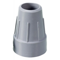 Rubber tips for canes (crutches), gray, diameter 23mm