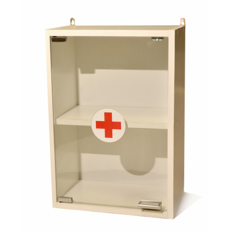 First-aid kit medical hinged with a glass door ShMn