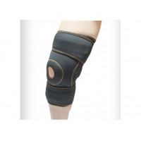 Bandage (orthosis) of the knee joint neoprene with a wide enveloping part (blue-black) r.3