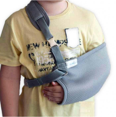 Support bandage for the hand (scarf), kids (grey)