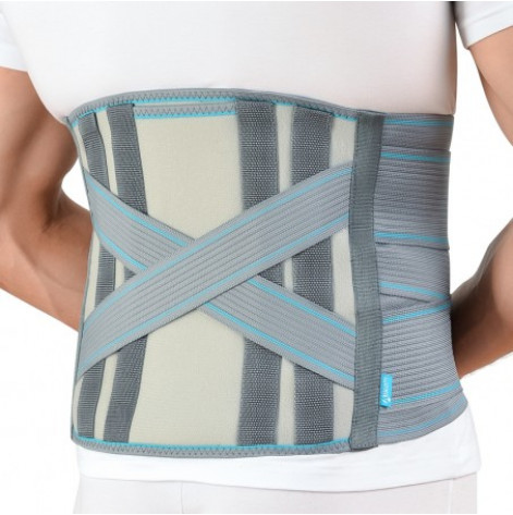Support bandage with double fixation (gray) r.6
