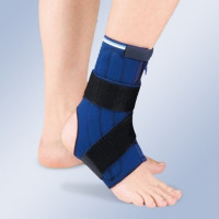 Neoprene ankle brace with additional spiral inserts