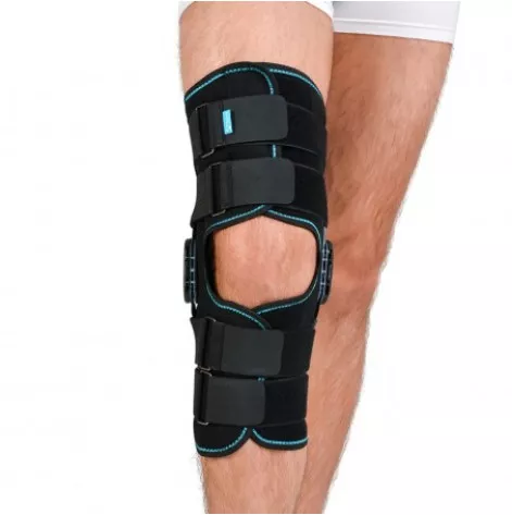 Neoprene articulated knee brace with adjustable angle (closed) (black) r.6
