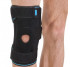 Ортез на коленный сустав со спиральными ребрами жесткости универсальный (Черный)