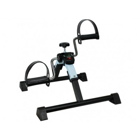 Pedal trainer for legs and arms foldable with a counter (rehabilitation)