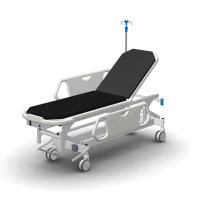 Horizon medical trolley with height adjustment electric drive for transporting patients