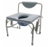 Bariatric aluminum toilet chair with folding armrests MED1-N34