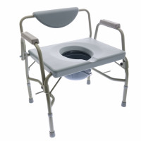 Крісло туалет баріатричне алюмінієве з відкидними підлокітниками MED1-N34