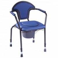 Folding steel toilet chair “NEW OPEN” with soft seat 30051