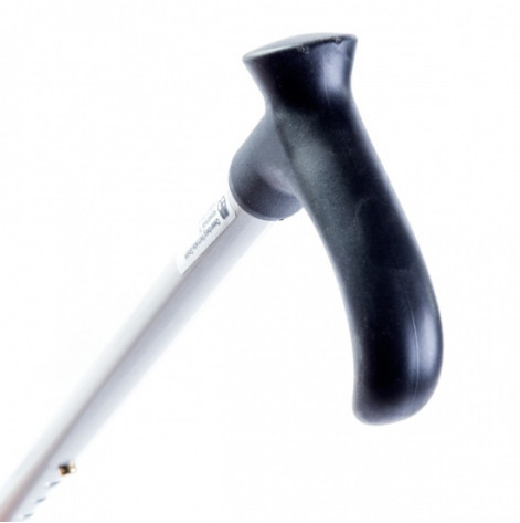 Adjustable light metal cane. the height of the Derby handle is basic, the color of the tube is silver
