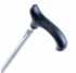 Light metal cane, soft Derby handle