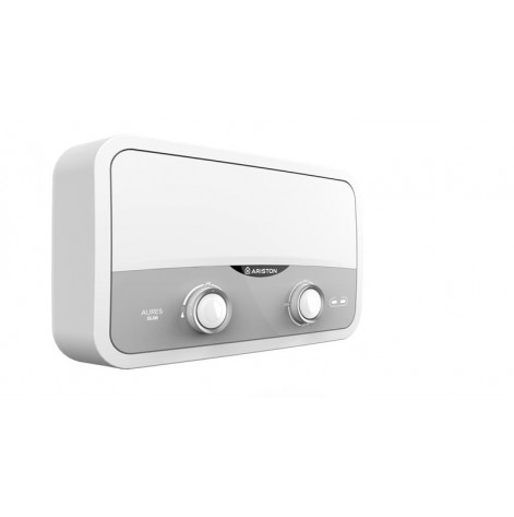 Купить Водонагреватель Ariston Aures SF 5.5 COM электрический проточный, 5.5 кВт, 3.1 л/мин, A (3520018). Изображение №1