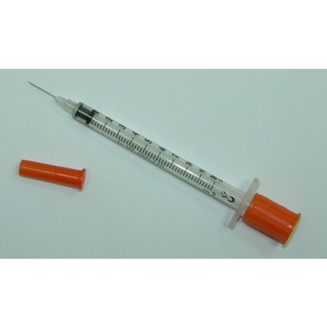 Insulin syringe 1ml. 