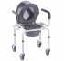 Steel toilet chair on wheels with folding armrests OSD-2107D