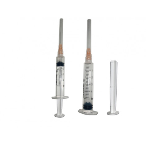 Syringe for single use, self-destructive 