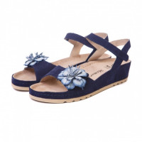 8897-1 Женские кожаные тапочки VESUVIO BLUE 40р.