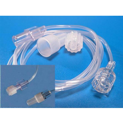 Extension for two syringe infusion pumps, LUER-LOCK
