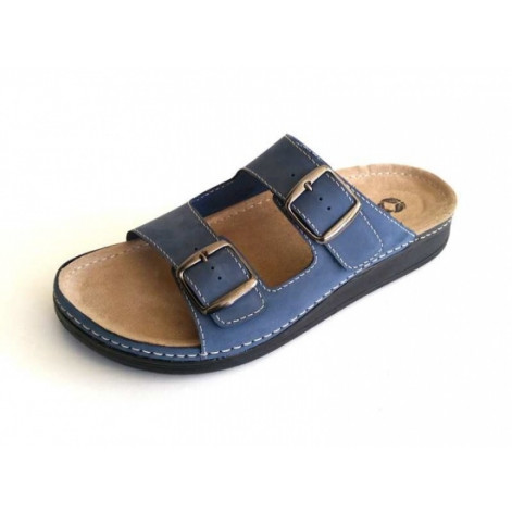3401 Men's leather slippers ORLANDO BLUE 44 rub.