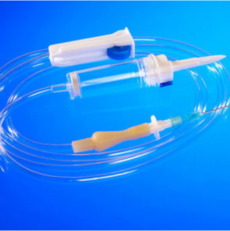 Device for infusion solutions, PR-VM with plastic needle