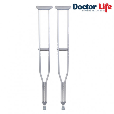 Aluminum axillary crutches (pair), H = 94-114 cm