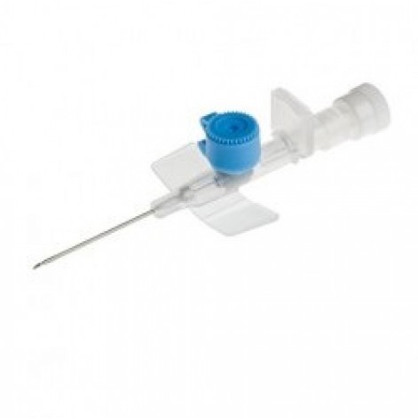 Intravenous cannula mop-VascuPur, 18G 1.3mm x 32mm, PUR, with port, radiopaque