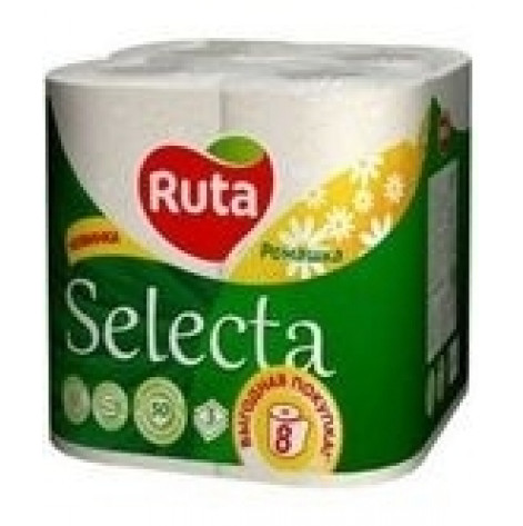 Купить Бумага туалетная Ruta Selecta 8шт белая 3-х  слойна (78691). Изображение №1