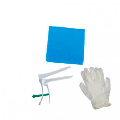 Gynecological set BIO No. 12, mirror, examination gloves M, napkin