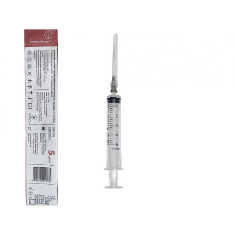 Syringe 3-component Umedo Group with a needle 5 ml 22Gx1? (0.7 x 32mm) LUER slip