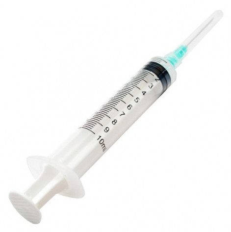 Syringe 10 ml 3-component with needle 0.8*38 IGAR